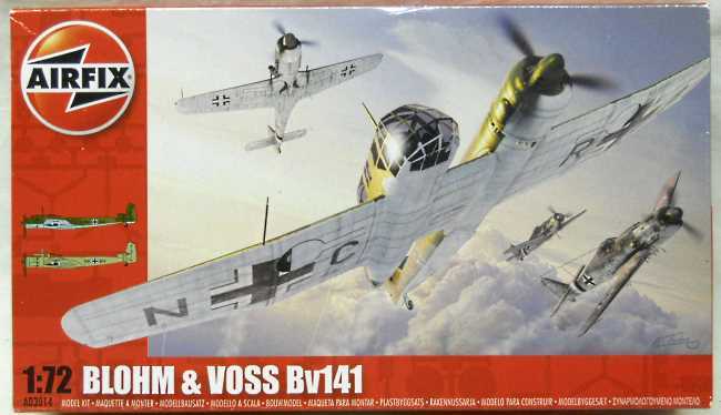 Airfix 1/72 Blohm & Voss Bv-141 - Erprobungstelle (Test Center) Rechlin 1941 / Wenzendorf Germany Early 1945, A03014 plastic model kit